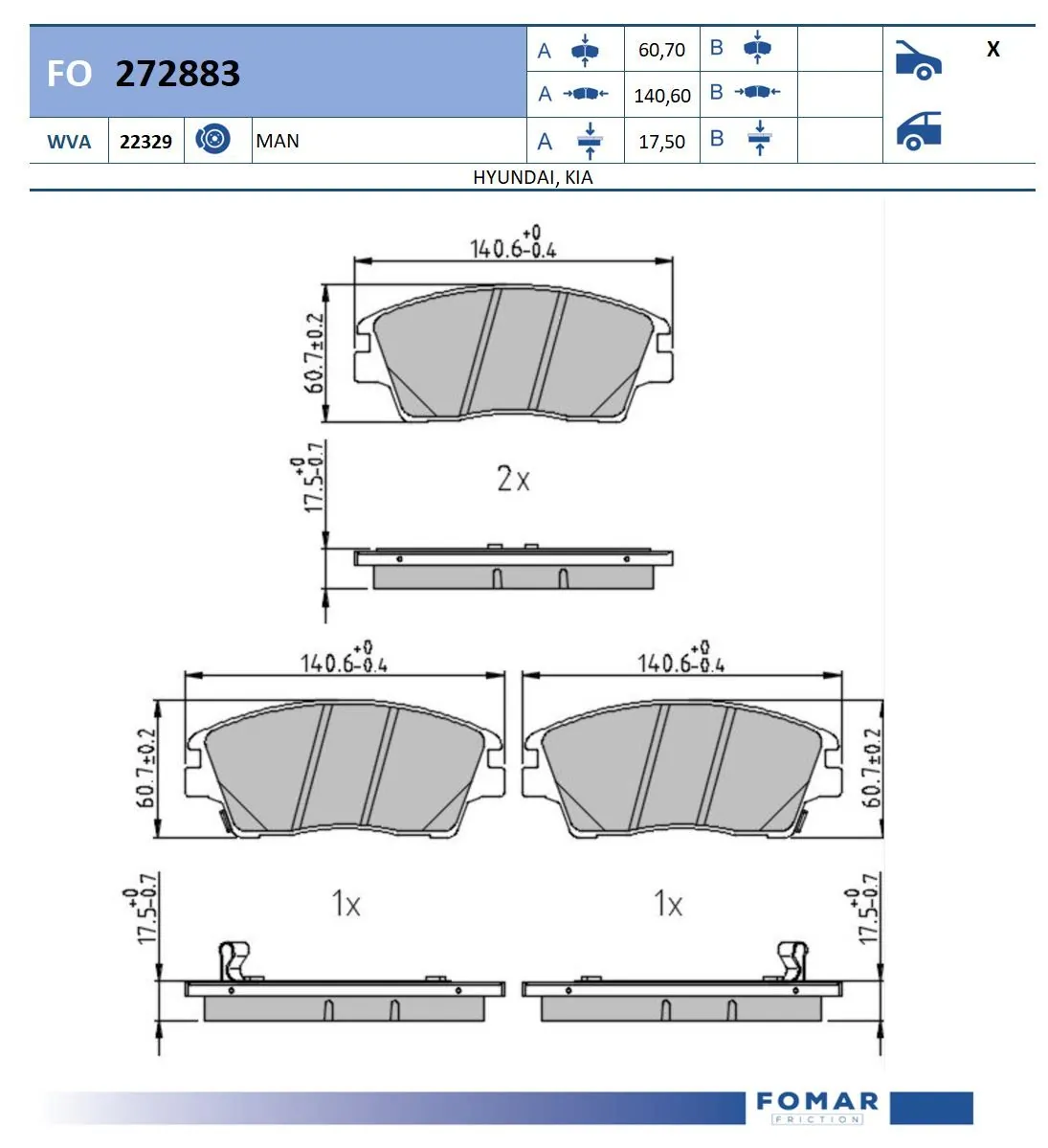 Brake Pad Set, disc brake